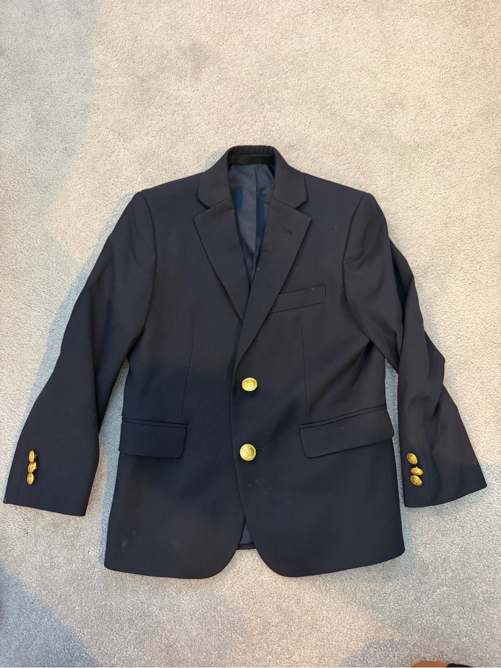 Ralph Lauren Boys Navy Blazer with Gold Buttons